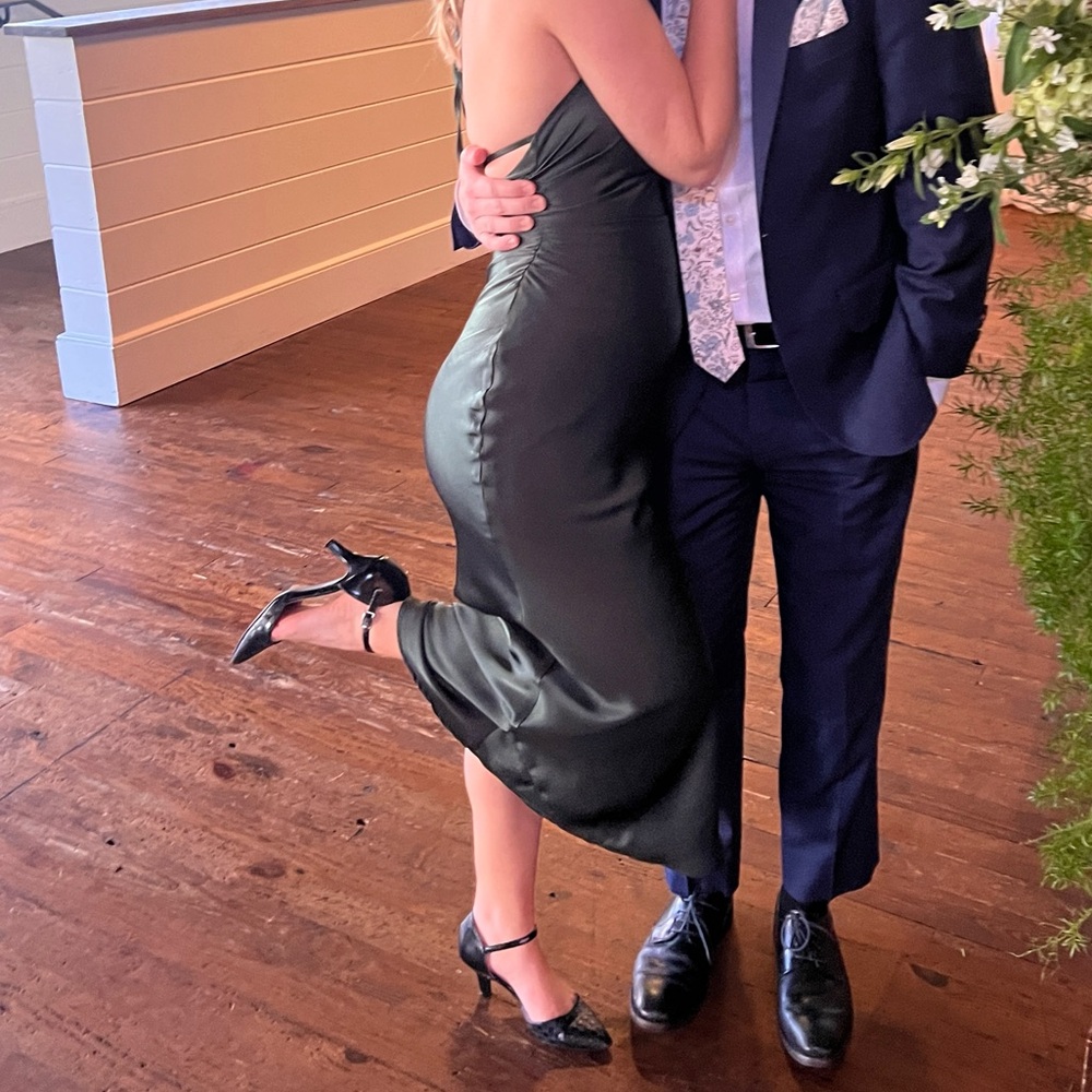 BHLDN SAYLOR COWL-NECK SATIN MAXI DRESS - Picture 3 of 3